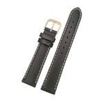 Lederband schwarz LG 535 / LS 535 | Glatt | weisse Naht