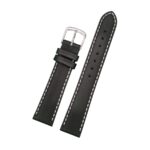 Lederband schwarz LG 535 / LS 535 | Glatt | weisse Naht - Image 2