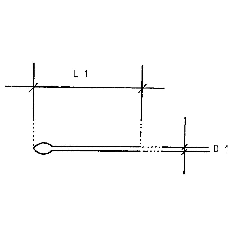 617 OEP Sortiment 180x Stahlstifte für Bandglieder 617 OEP 11/18 | Edelstahl | Durchmesser 1.1 mm | Stahlstifte mit offenem Ende (Spaltstifte) - Image 1