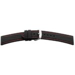 Kunststoffband BE 1810 | schwarz | genarbt | rote Naht | 20/20 mm | BEAR - Image 2