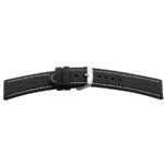 Kunststoffband BE 1815 | schwarz | genarbt | weisse Naht | 22/22 mm | BEAR – Bild 2