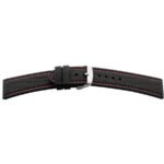 Kunststoffband BE 1818 | schwarz | genarbt | rote Naht | 18/18 mm | BEAR – Bild 2