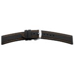 Kunststoffband BE 1816 | schwarz | genarbt | orange Naht | 20/20 mm | BEAR – Bild 2
