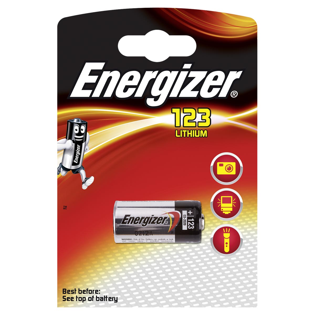 E CR 123 A Energizer CR 123 A (1 Stück) Lithium Stabbatterie 3 V | CR123A | DL 123 A – Bild 1