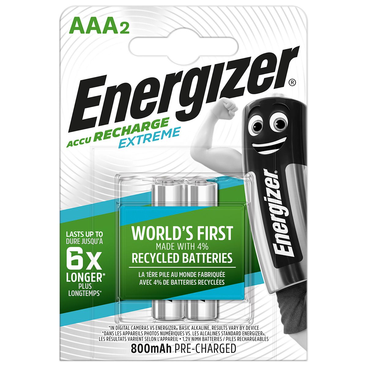 E HR 03 Energizer HR03 Accu Recharge Extreme Lithium (2 Stück) | AAA | E92 | AM4 – Bild 1