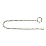 Taschenuhrkette Panzer U 921/NI vernickelt | Stärke 1.3 cm | Länge 30 cm